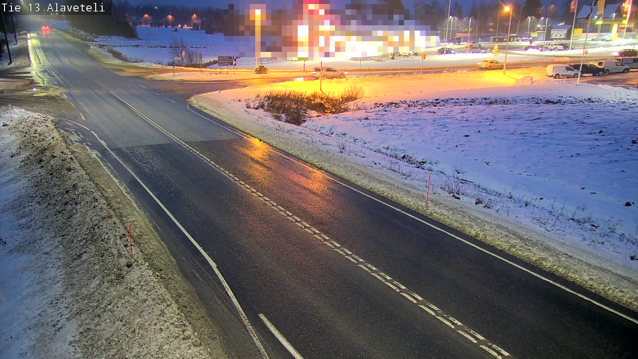 Weather Camera Image Väg 13 Kronoby Nedervetil, Kruunupyy, Pohjanmaa