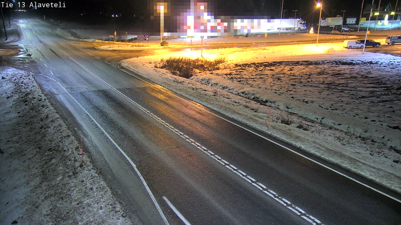 Weather Camera Image Väg 13 Kronoby Nedervetil, Kruunupyy, Pohjanmaa