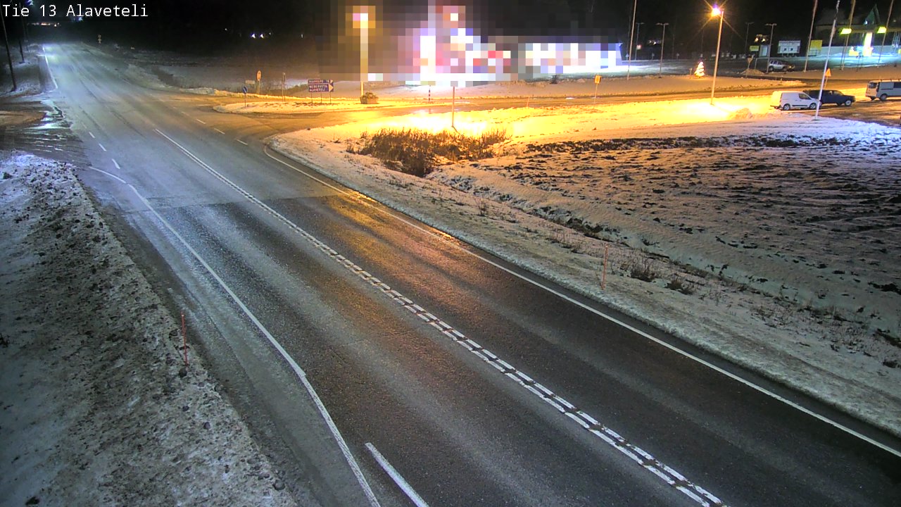 Weather Camera Image Väg 13 Kronoby Nedervetil, Kruunupyy, Pohjanmaa