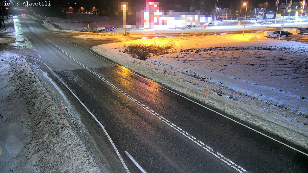 Weather Camera Image Väg 13 Kronoby Nedervetil, Kruunupyy, Pohjanmaa