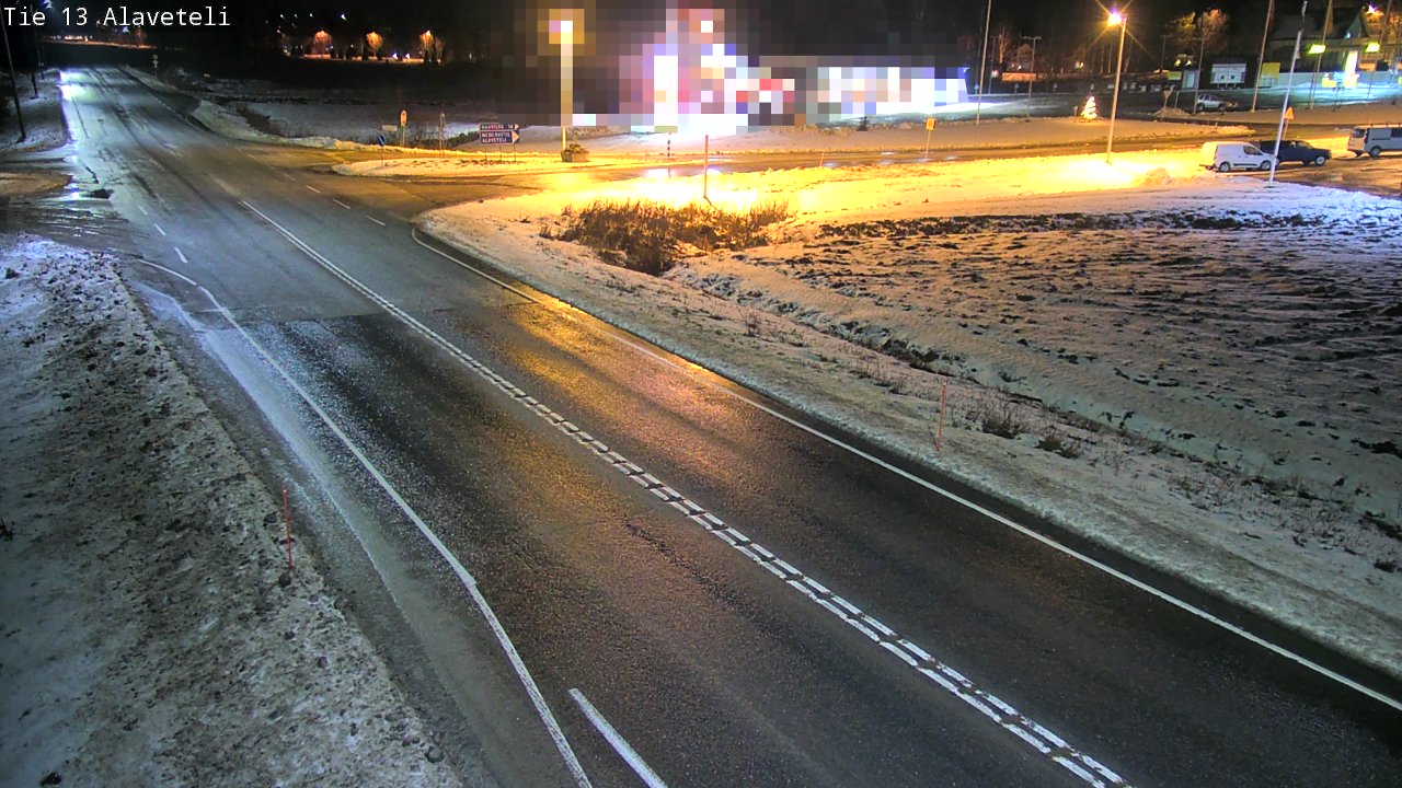 Weather Camera Image Väg 13 Kronoby Nedervetil, Kruunupyy, Pohjanmaa