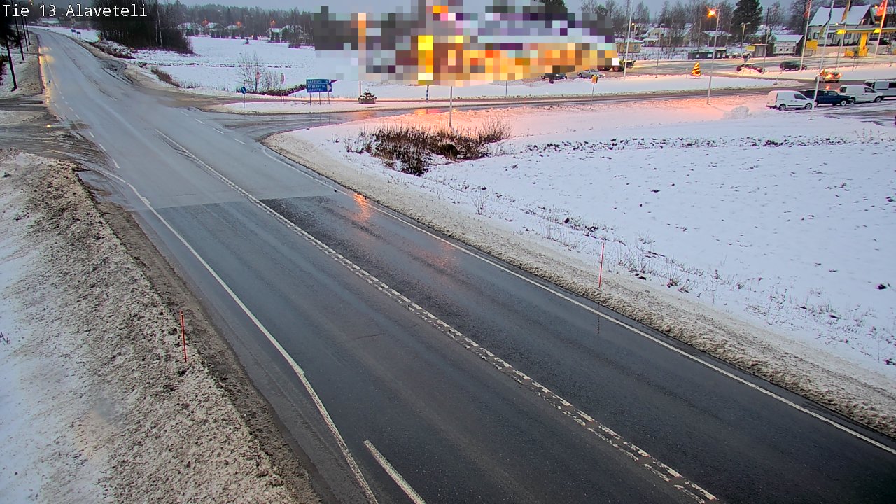 Weather Camera Image Väg 13 Kronoby Nedervetil, Kruunupyy, Pohjanmaa