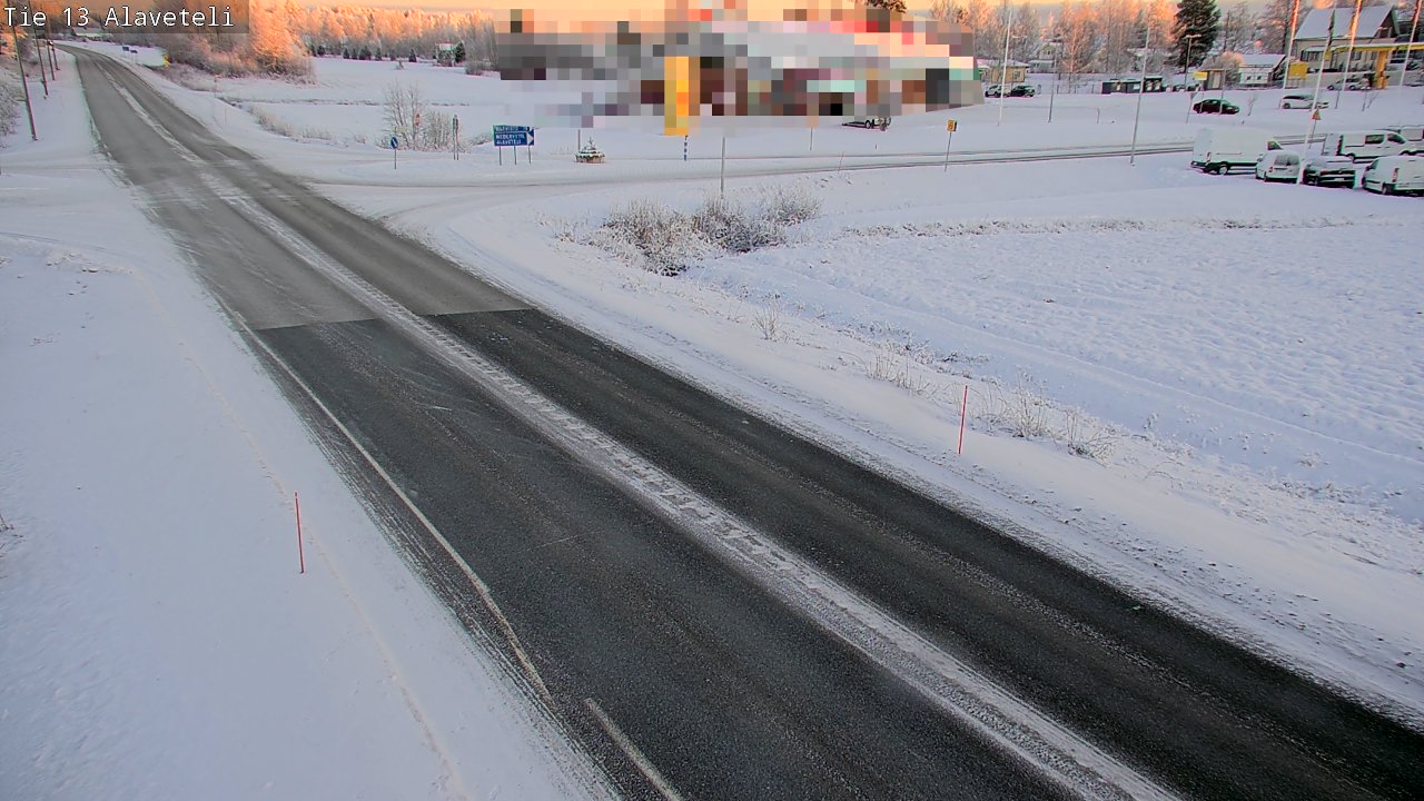 Weather Camera Image Väg 13 Kronoby Nedervetil, Kruunupyy, Pohjanmaa