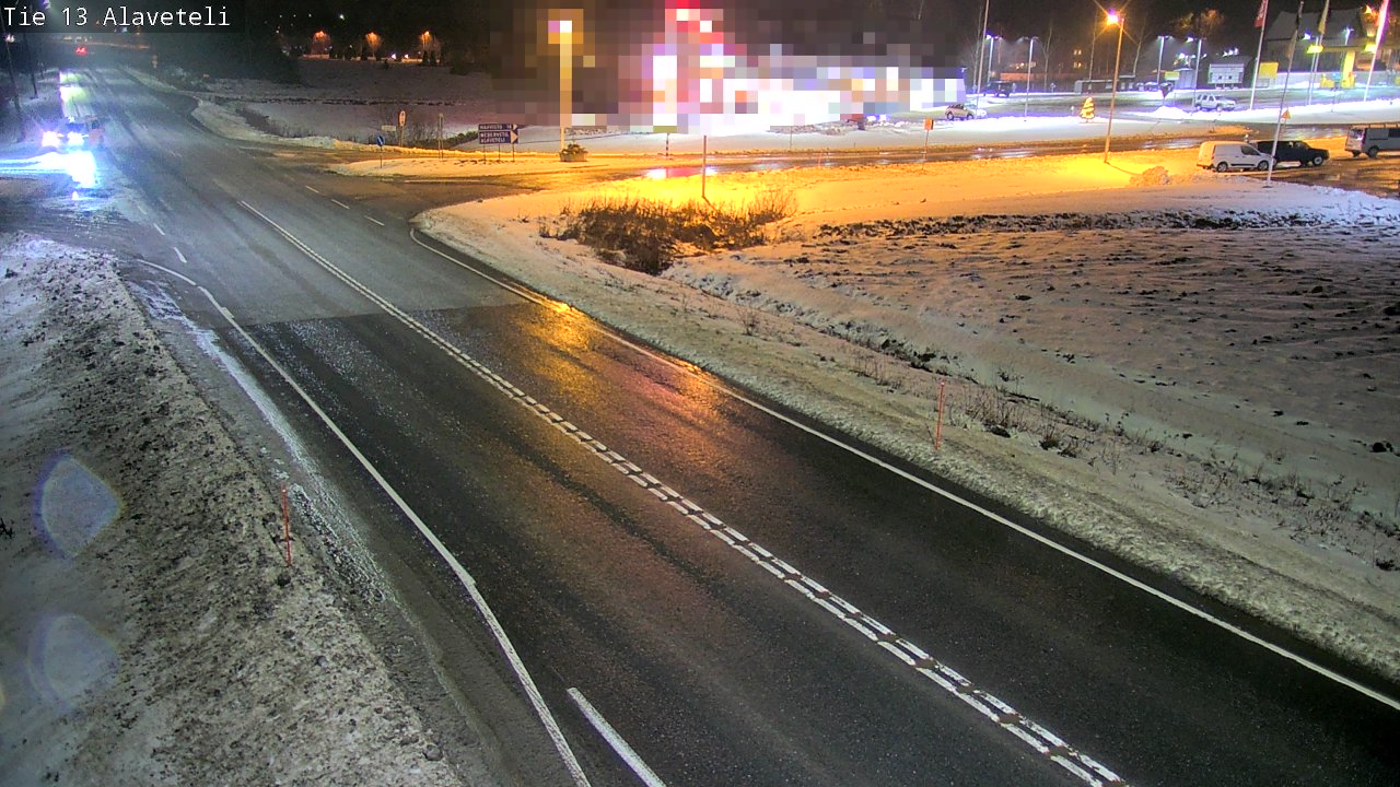 Weather Camera Image Väg 13 Kronoby Nedervetil, Kruunupyy, Pohjanmaa