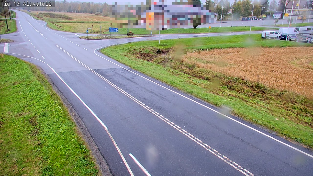 Weather Camera Image Väg 13 Kronoby Nedervetil, Kruunupyy, Pohjanmaa