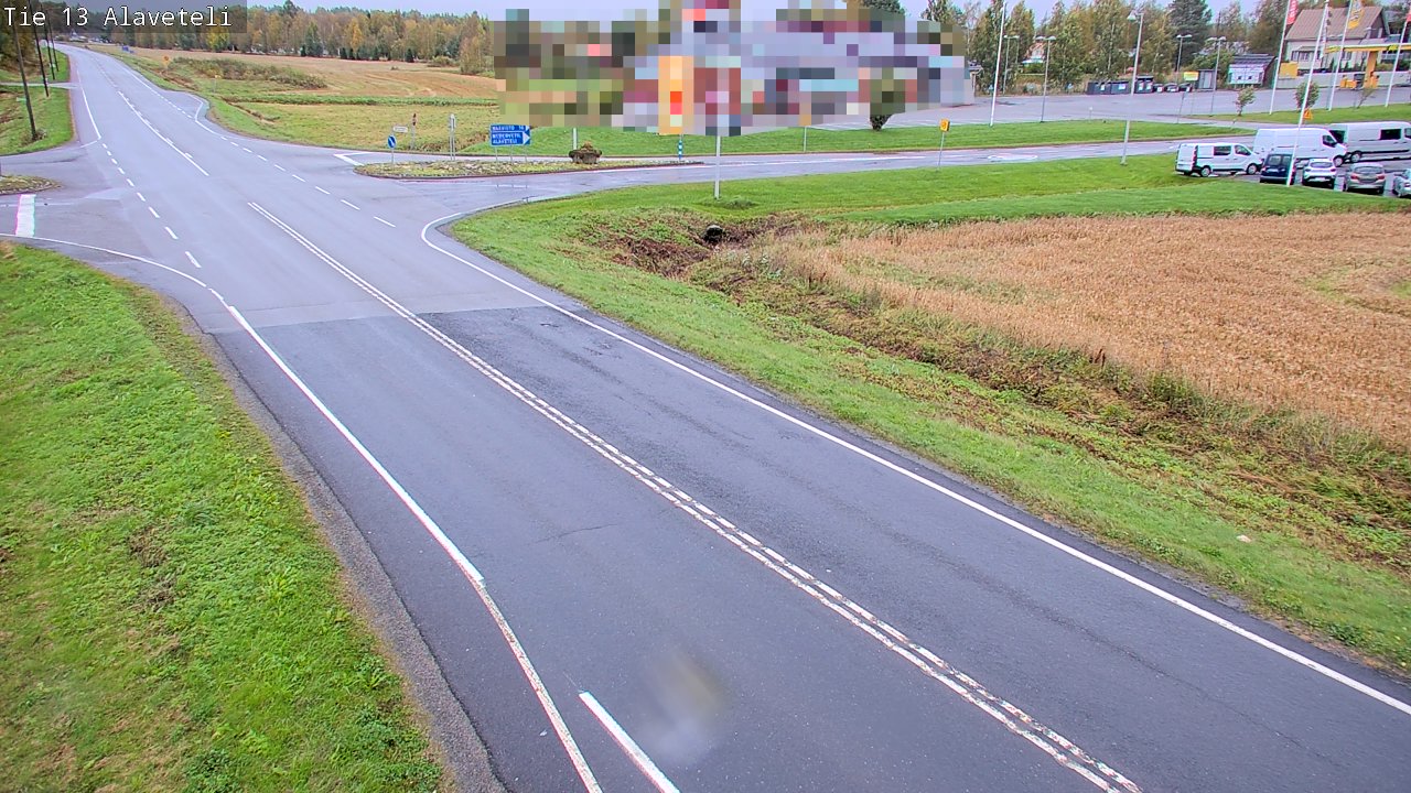 Weather Camera Image Väg 13 Kronoby Nedervetil, Kruunupyy, Pohjanmaa
