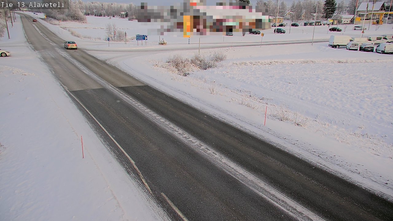 Weather Camera Image Väg 13 Kronoby Nedervetil, Kruunupyy, Pohjanmaa