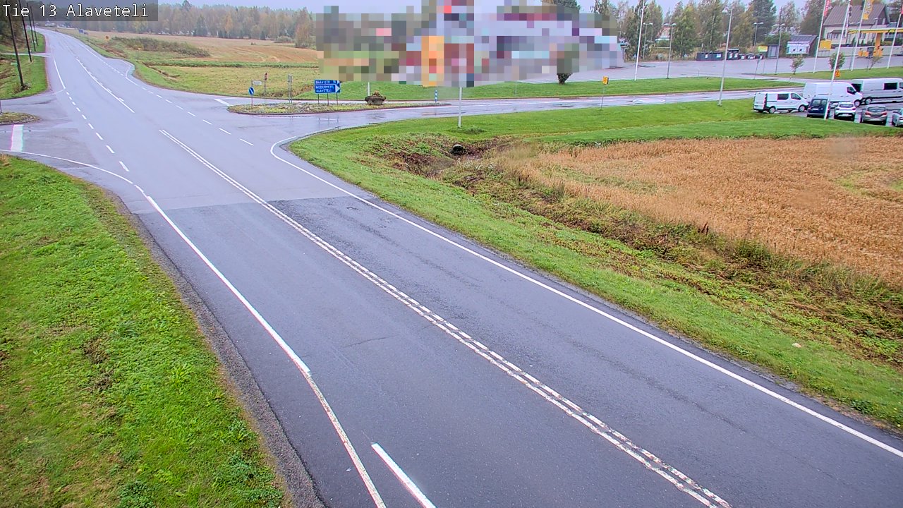 Weather Camera Image Väg 13 Kronoby Nedervetil, Kruunupyy, Pohjanmaa