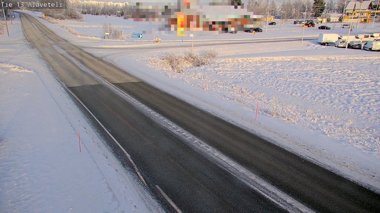 Weather Camera Image Väg 13 Kronoby Nedervetil, Kruunupyy, Pohjanmaa