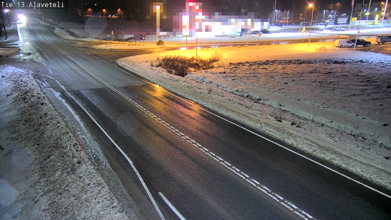 Weather Camera Image Väg 13 Kronoby Nedervetil, Kruunupyy, Pohjanmaa