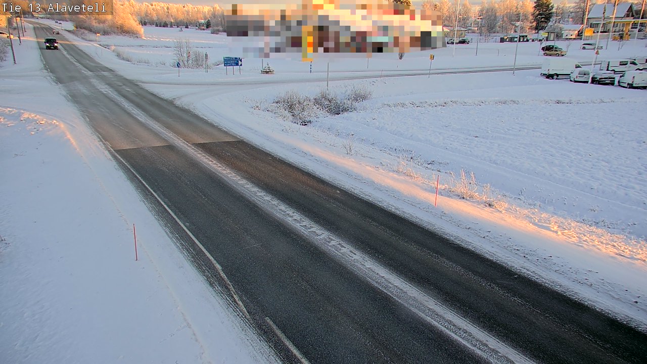 Weather Camera Image Väg 13 Kronoby Nedervetil, Kruunupyy, Pohjanmaa