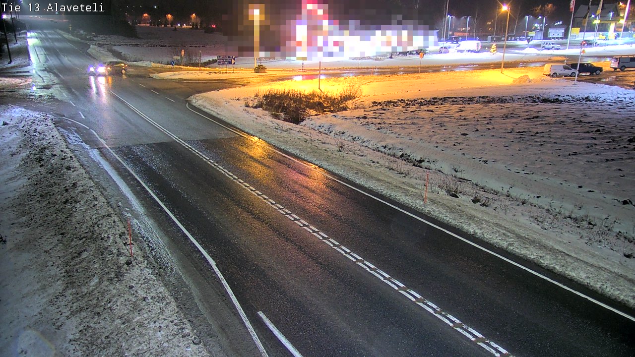 Weather Camera Image Väg 13 Kronoby Nedervetil, Kruunupyy, Pohjanmaa