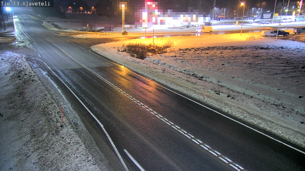 Weather Camera Image Väg 13 Kronoby Nedervetil, Kruunupyy, Pohjanmaa