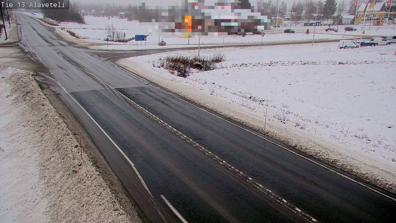 Weather Camera Image Väg 13 Kronoby Nedervetil, Kruunupyy, Pohjanmaa