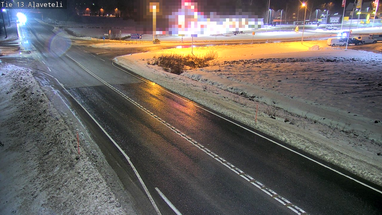 Weather Camera Image Väg 13 Kronoby Nedervetil, Kruunupyy, Pohjanmaa