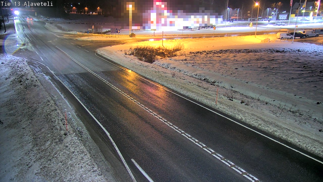 Weather Camera Image Väg 13 Kronoby Nedervetil, Kruunupyy, Pohjanmaa