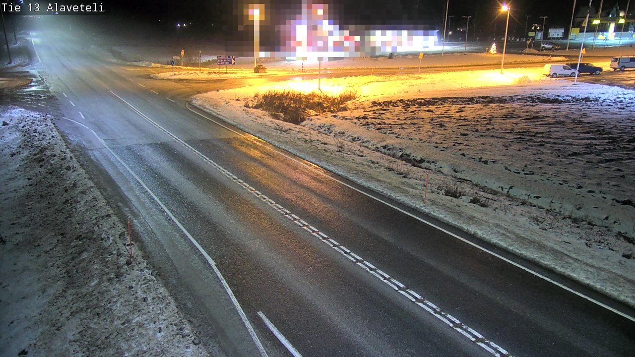 Weather Camera Image Väg 13 Kronoby Nedervetil, Kruunupyy, Pohjanmaa