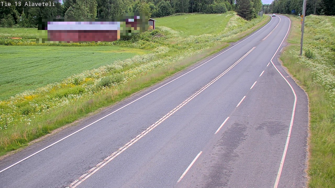 Weather Camera Image Väg 13 Kronoby Nedervetil, Kruunupyy, Pohjanmaa
