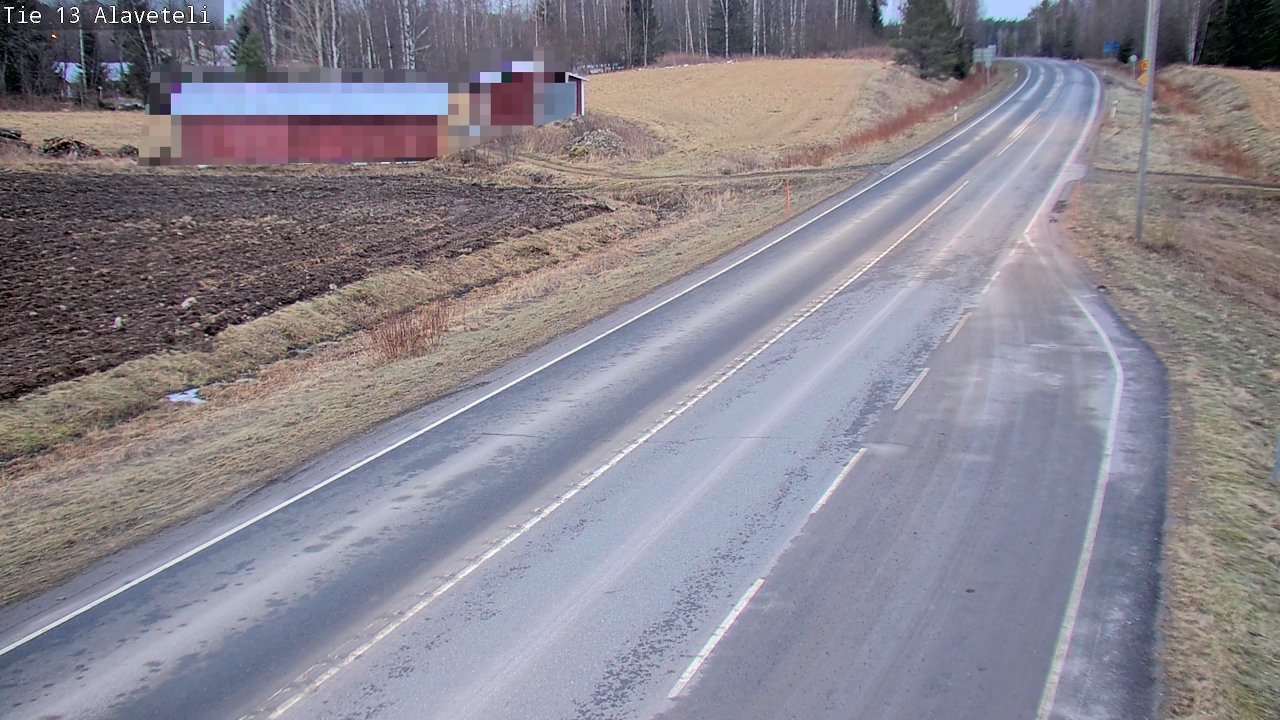 Weather Camera Image Väg 13 Kronoby Nedervetil, Kruunupyy, Pohjanmaa