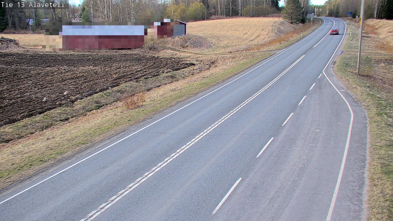 Weather Camera Image Väg 13 Kronoby Nedervetil, Kruunupyy, Pohjanmaa