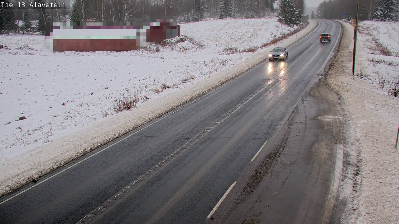 Weather Camera Image Väg 13 Kronoby Nedervetil, Kruunupyy, Pohjanmaa