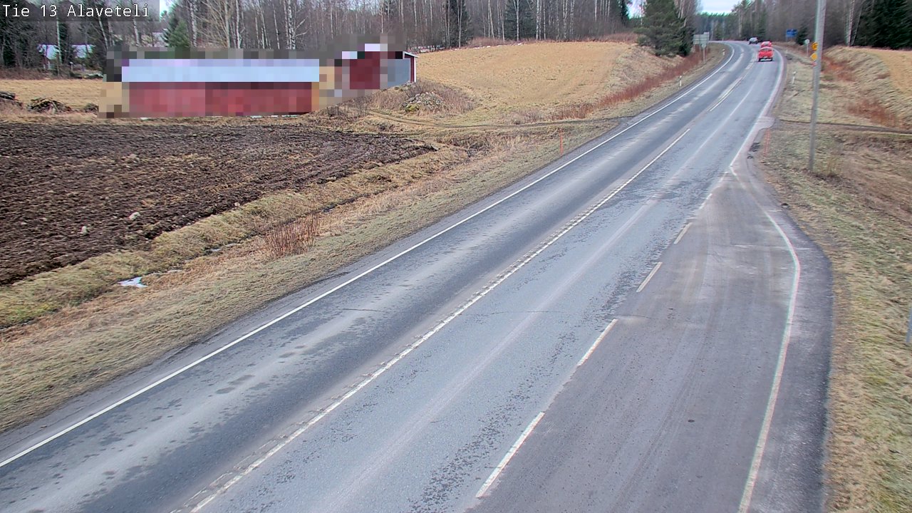 Weather Camera Image Väg 13 Kronoby Nedervetil, Kruunupyy, Pohjanmaa