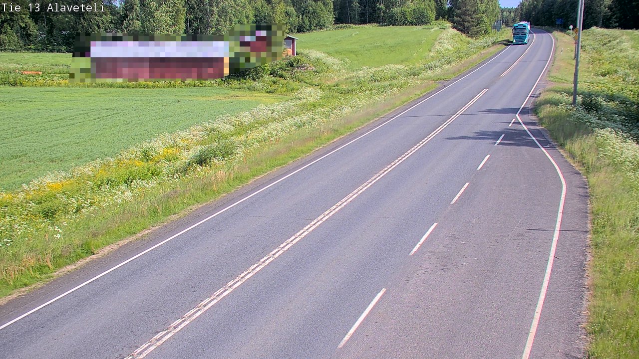 Weather Camera Image Väg 13 Kronoby Nedervetil, Kruunupyy, Pohjanmaa