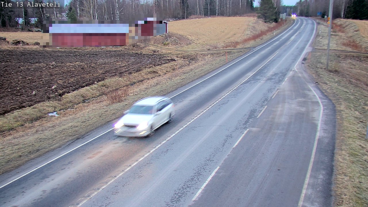 Weather Camera Image Väg 13 Kronoby Nedervetil, Kruunupyy, Pohjanmaa