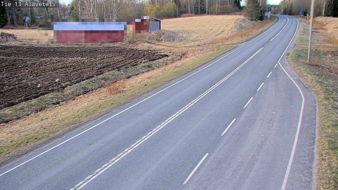 Weather Camera Image Väg 13 Kronoby Nedervetil, Kruunupyy, Pohjanmaa