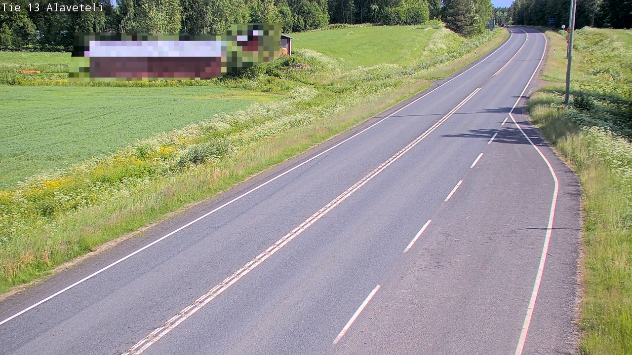 Weather Camera Image Väg 13 Kronoby Nedervetil, Kruunupyy, Pohjanmaa