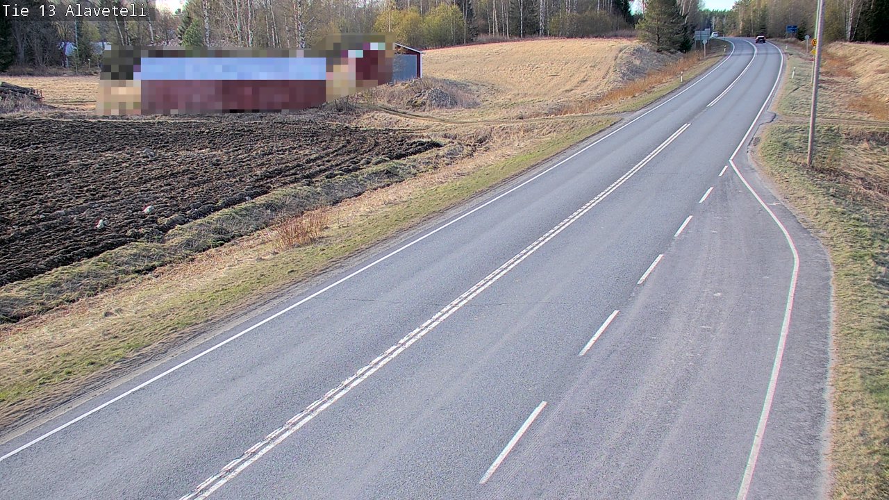 Weather Camera Image Väg 13 Kronoby Nedervetil, Kruunupyy, Pohjanmaa