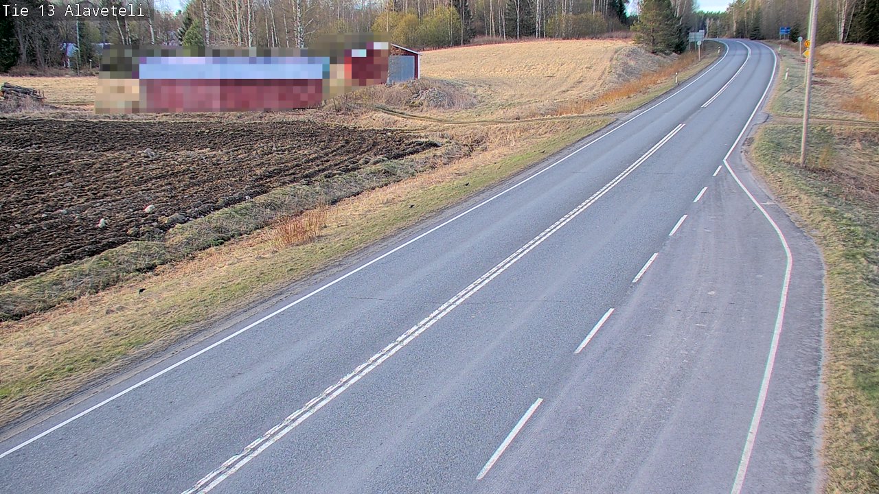 Weather Camera Image Väg 13 Kronoby Nedervetil, Kruunupyy, Pohjanmaa