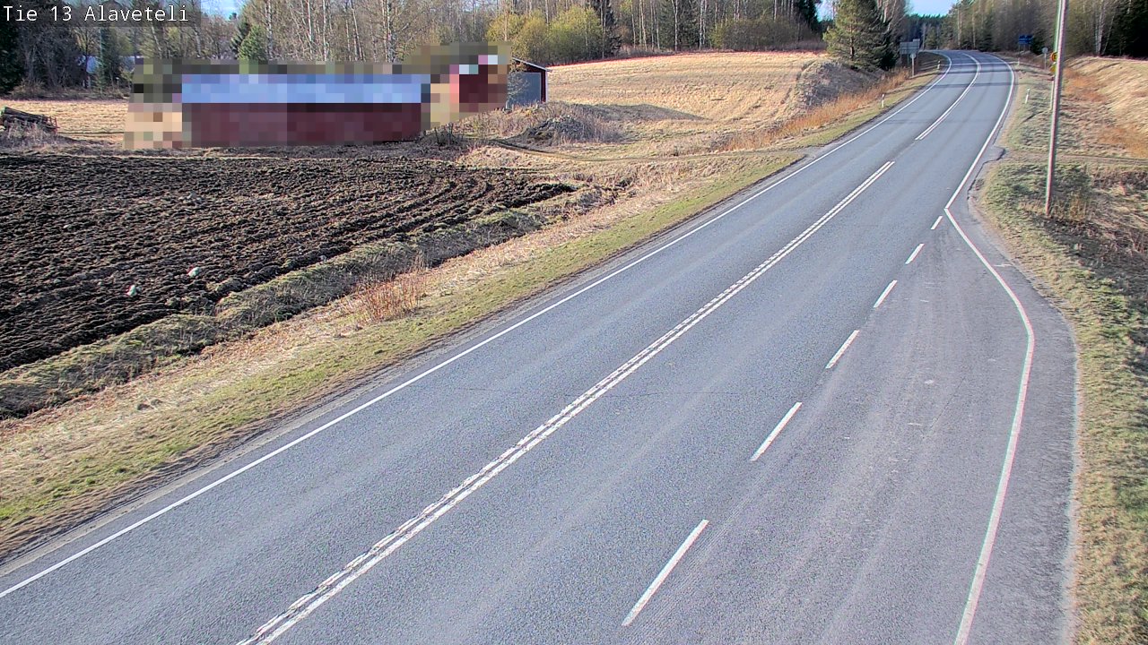 Weather Camera Image Väg 13 Kronoby Nedervetil, Kruunupyy, Pohjanmaa