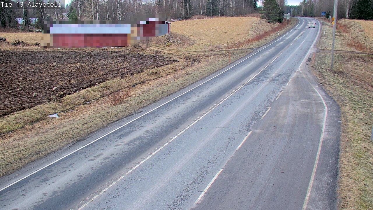 Weather Camera Image Väg 13 Kronoby Nedervetil, Kruunupyy, Pohjanmaa