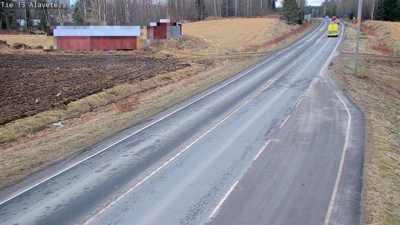 Weather Camera Image Väg 13 Kronoby Nedervetil, Kruunupyy, Pohjanmaa