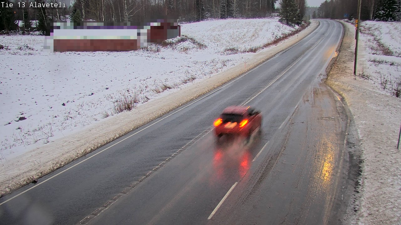 Weather Camera Image Väg 13 Kronoby Nedervetil, Kruunupyy, Pohjanmaa