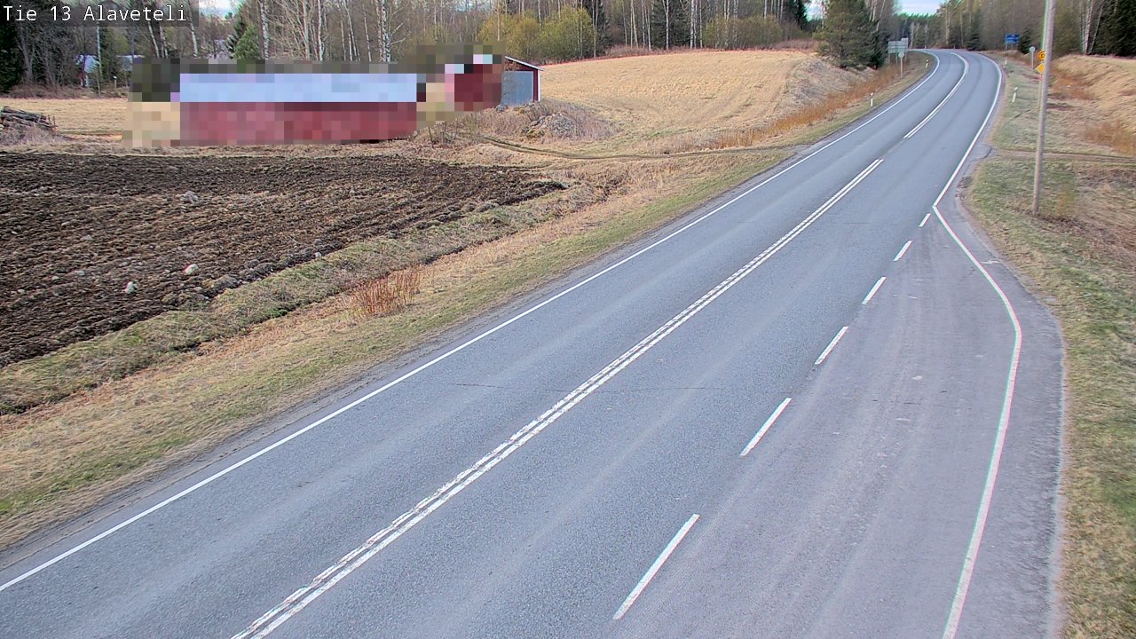 Weather Camera Image Väg 13 Kronoby Nedervetil, Kruunupyy, Pohjanmaa