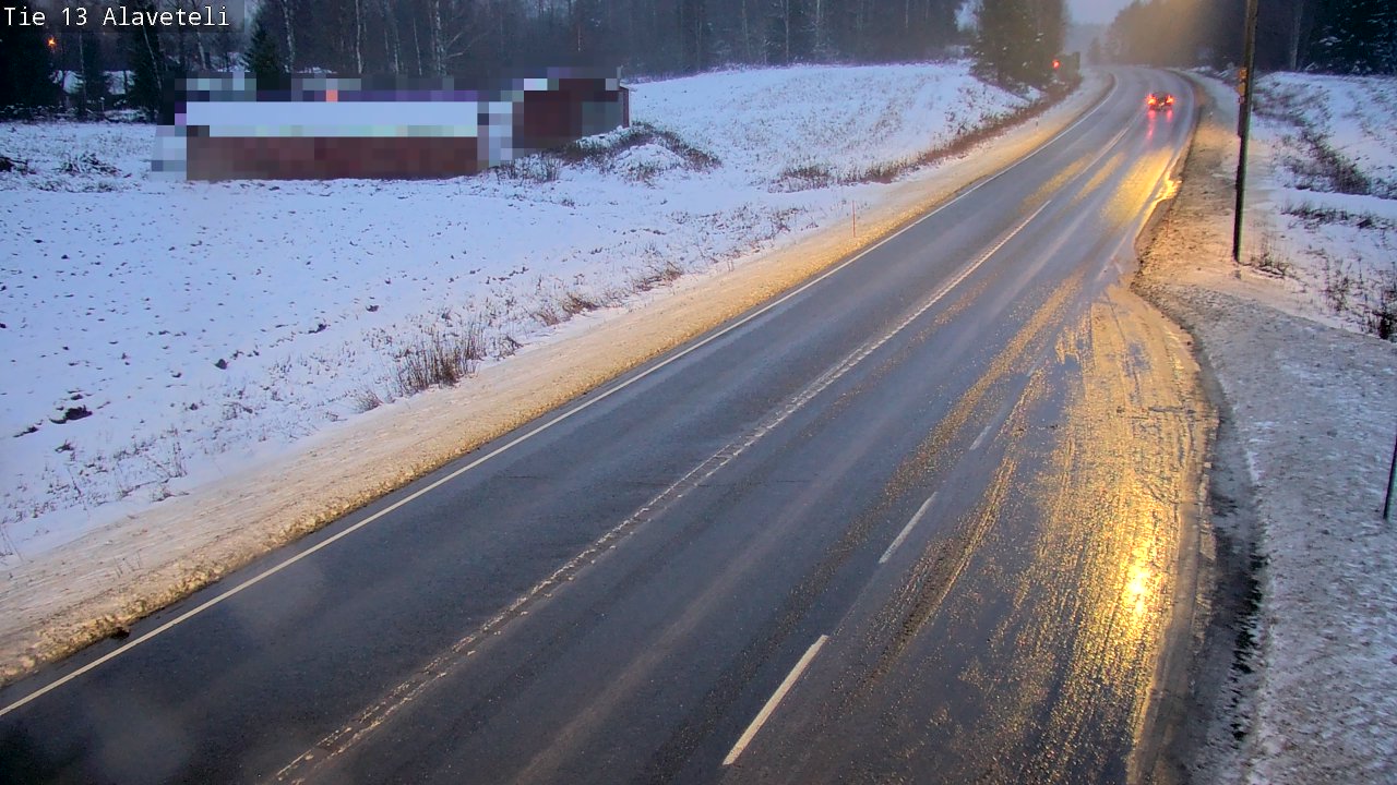 Weather Camera Image Väg 13 Kronoby Nedervetil, Kruunupyy, Pohjanmaa
