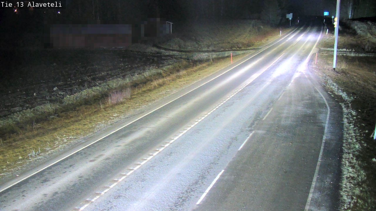 Weather Camera Image Väg 13 Kronoby Nedervetil, Kruunupyy, Pohjanmaa