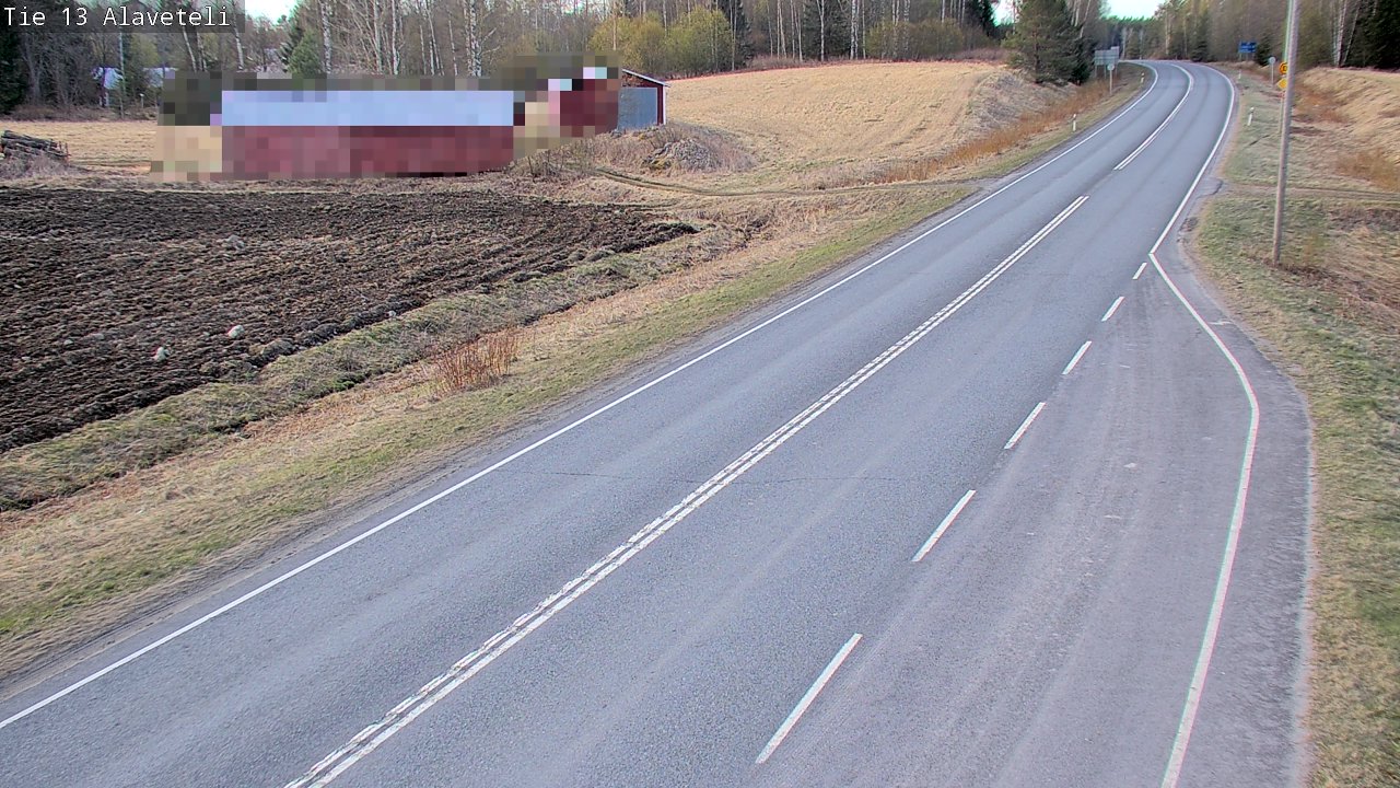 Weather Camera Image Väg 13 Kronoby Nedervetil, Kruunupyy, Pohjanmaa