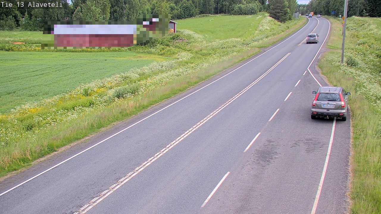 Weather Camera Image Väg 13 Kronoby Nedervetil, Kruunupyy, Pohjanmaa