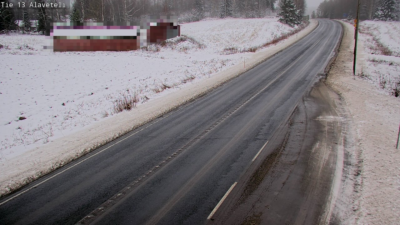 Weather Camera Image Väg 13 Kronoby Nedervetil, Kruunupyy, Pohjanmaa