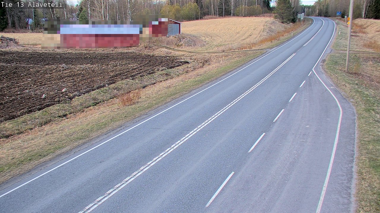 Weather Camera Image Väg 13 Kronoby Nedervetil, Kruunupyy, Pohjanmaa