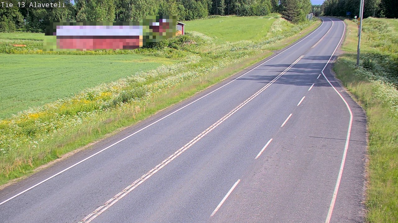 Weather Camera Image Väg 13 Kronoby Nedervetil, Kruunupyy, Pohjanmaa