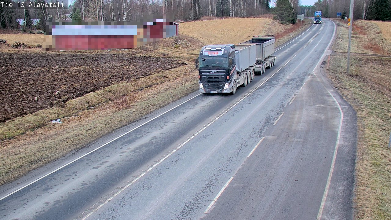 Weather Camera Image Väg 13 Kronoby Nedervetil, Kruunupyy, Pohjanmaa