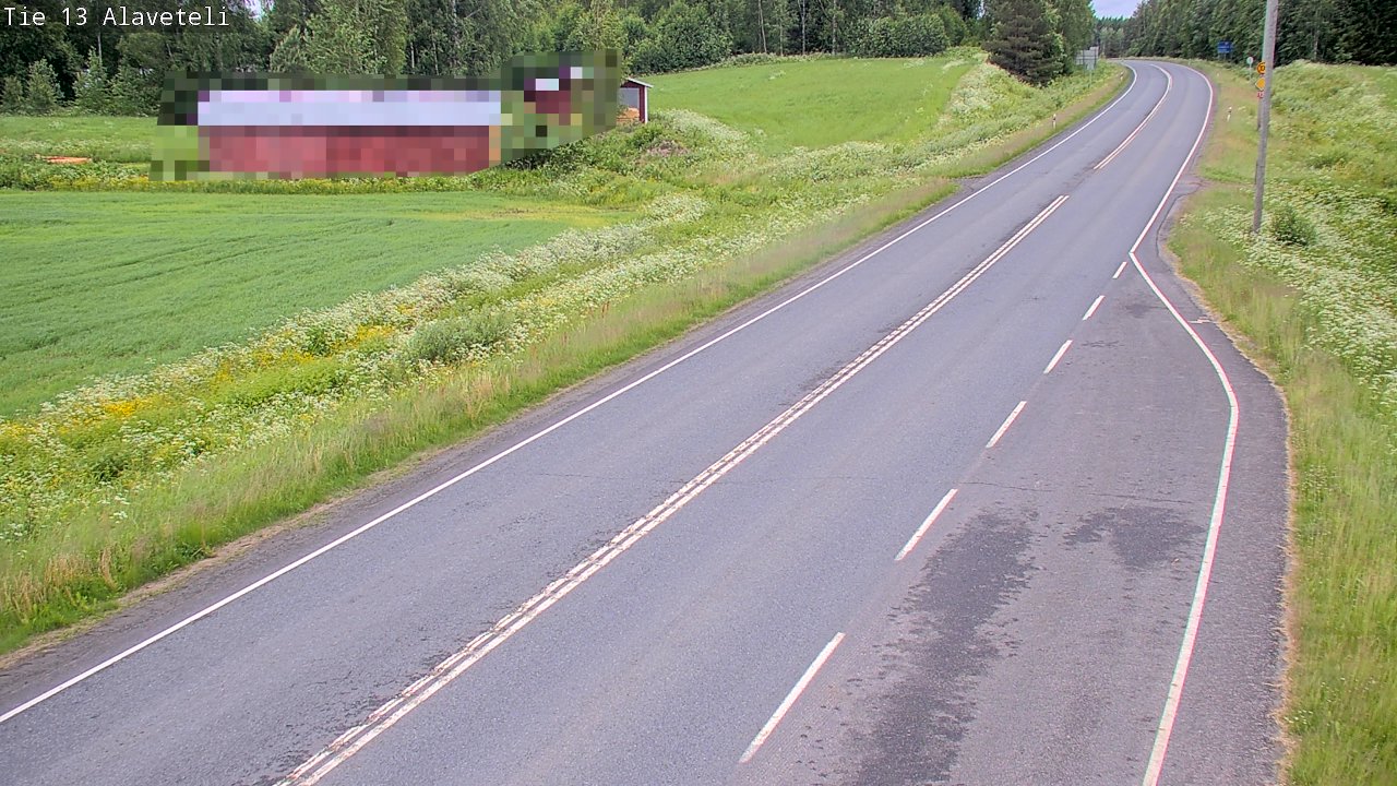 Weather Camera Image Väg 13 Kronoby Nedervetil, Kruunupyy, Pohjanmaa