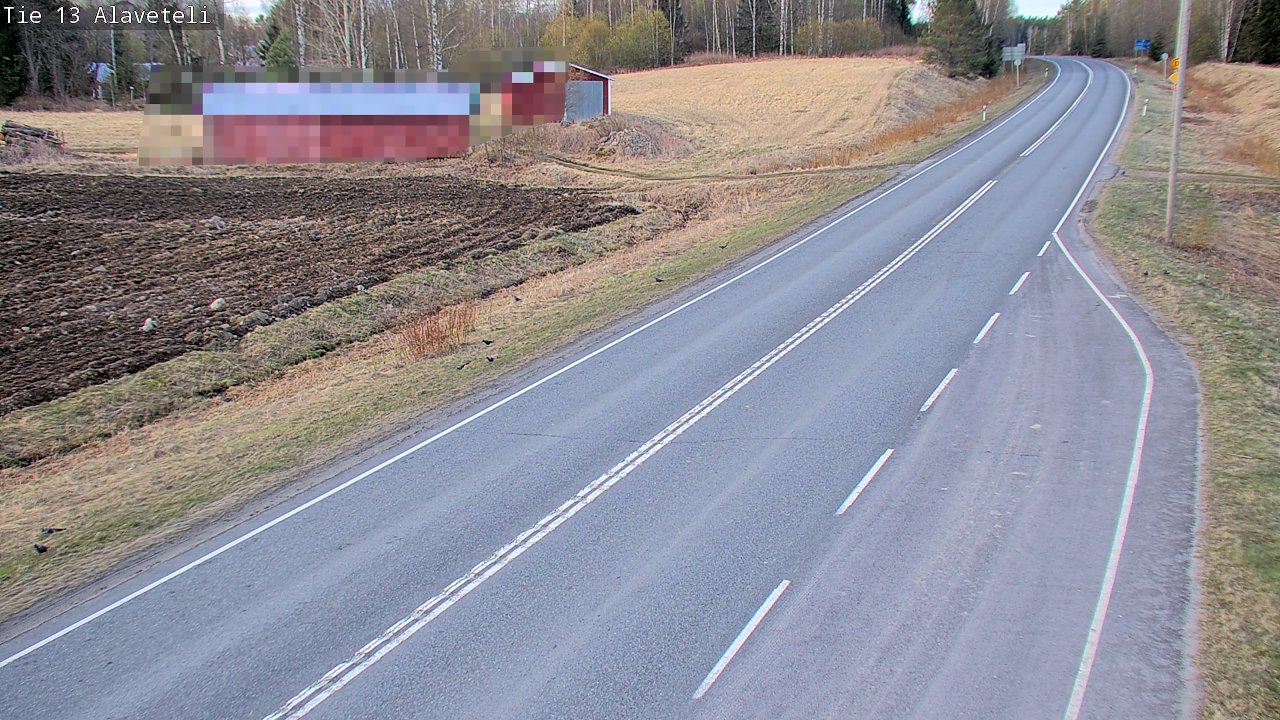Weather Camera Image Väg 13 Kronoby Nedervetil, Kruunupyy, Pohjanmaa