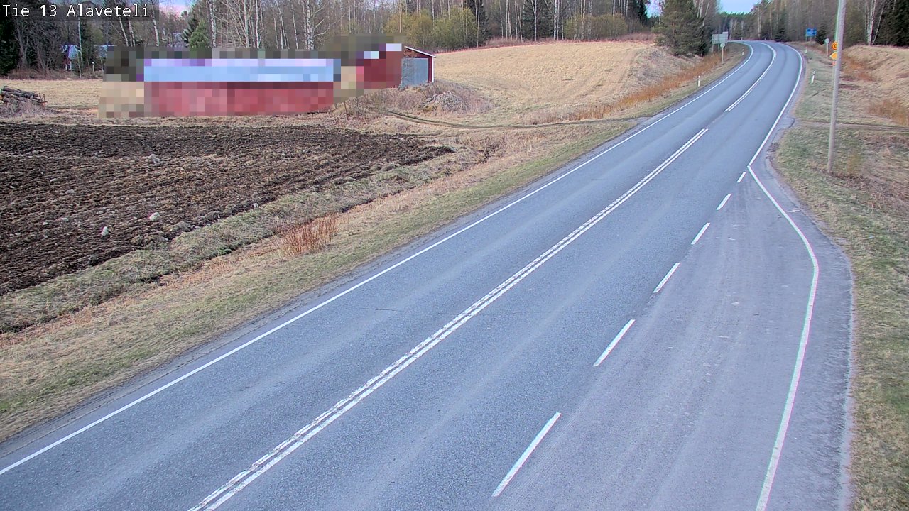 Weather Camera Image Väg 13 Kronoby Nedervetil, Kruunupyy, Pohjanmaa