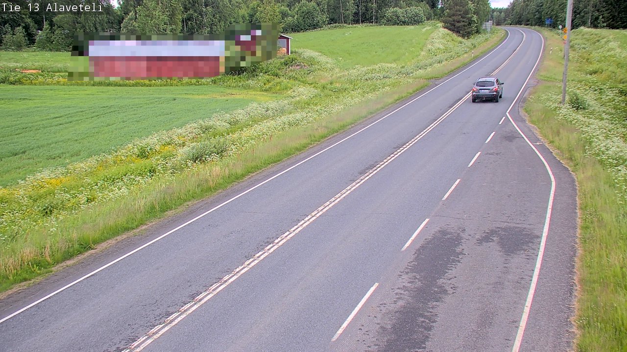 Weather Camera Image Väg 13 Kronoby Nedervetil, Kruunupyy, Pohjanmaa