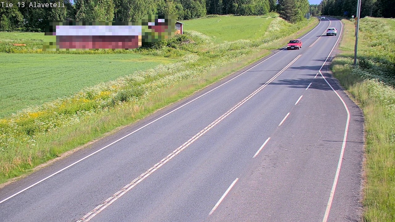 Weather Camera Image Väg 13 Kronoby Nedervetil, Kruunupyy, Pohjanmaa